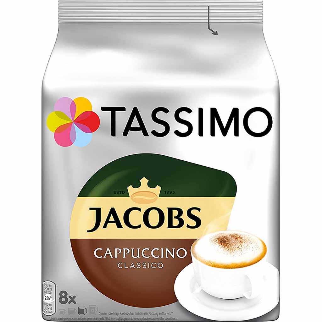 Tassimo Jacobs Cappuccino Classico 8 Kaffee Kapseln MHD:4.10.25