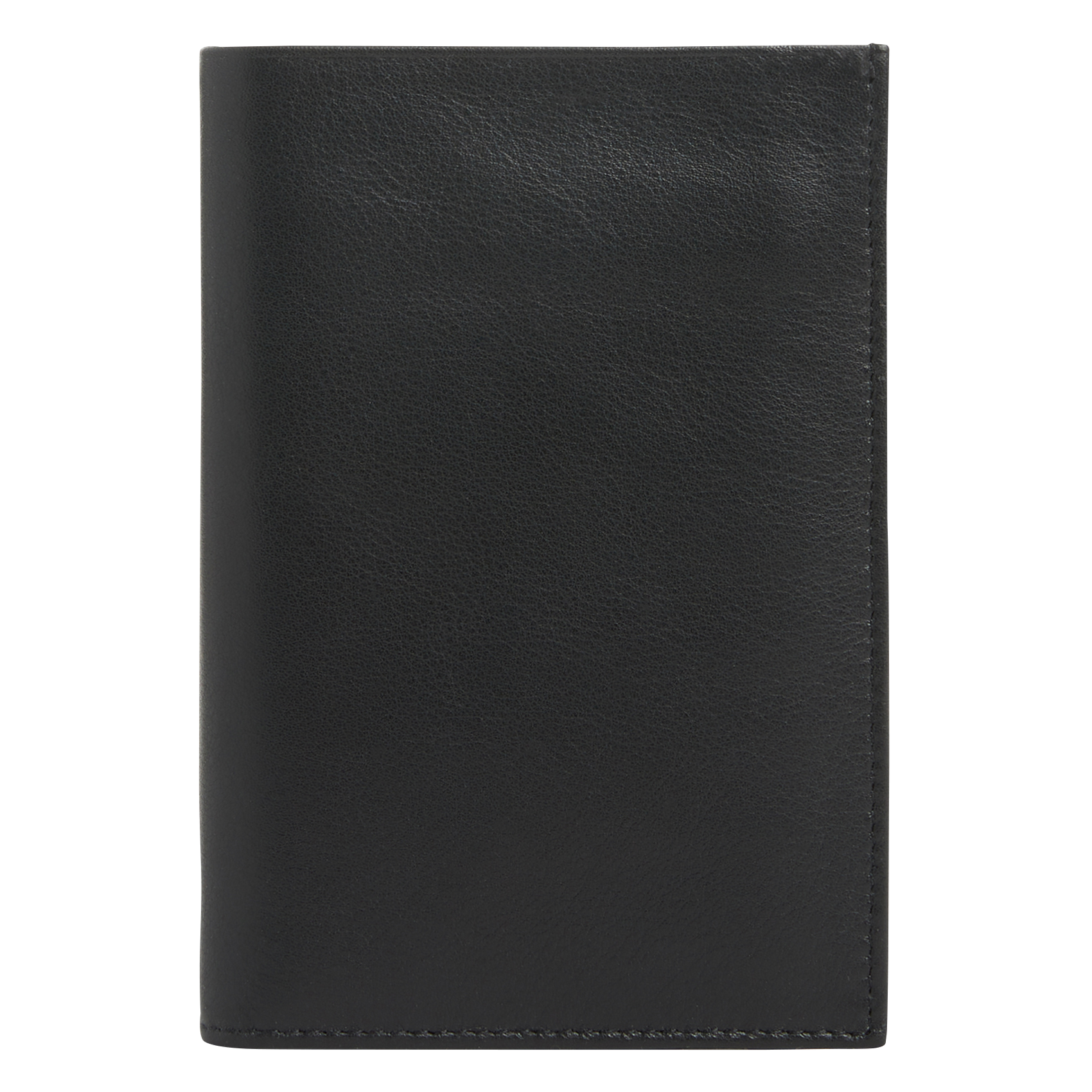 Portefeuille en cuir lisse| Noir