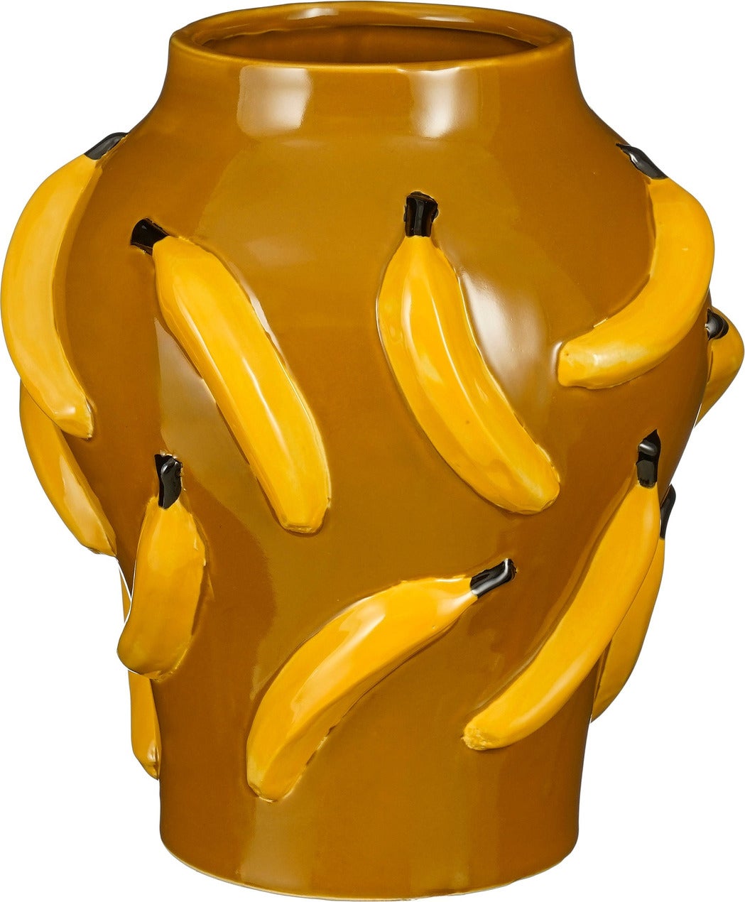 Mica Decorations vaas Moza geel D 26,5 H 30 cm