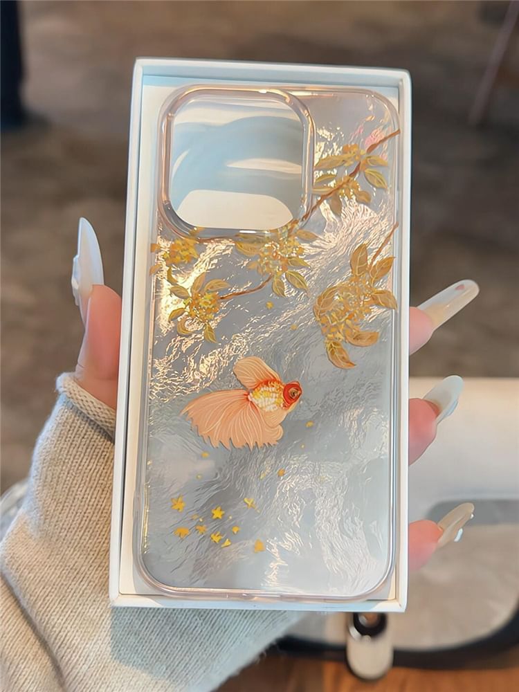 Epoch - Goudvis telefoonhoesje - iPhone 16 Pro Max / 16 Pro / 16 Plus / 16 / 15 Pro Max / 15 Pro / 15 Plus / 15 / 14 Pro Max / 14 Pro / 14 Plus / 14 / 13 Pro Max / 13 Pro / 13