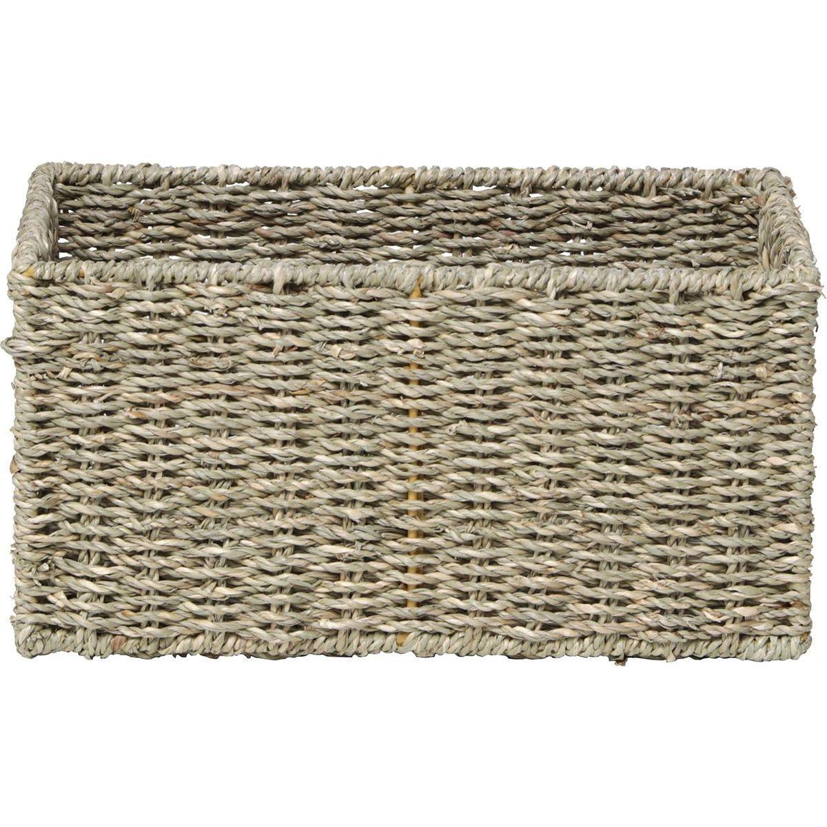 PANIER RECTANGULAIRE MATIERE VEGETALE 30X20X15CM NATUREL