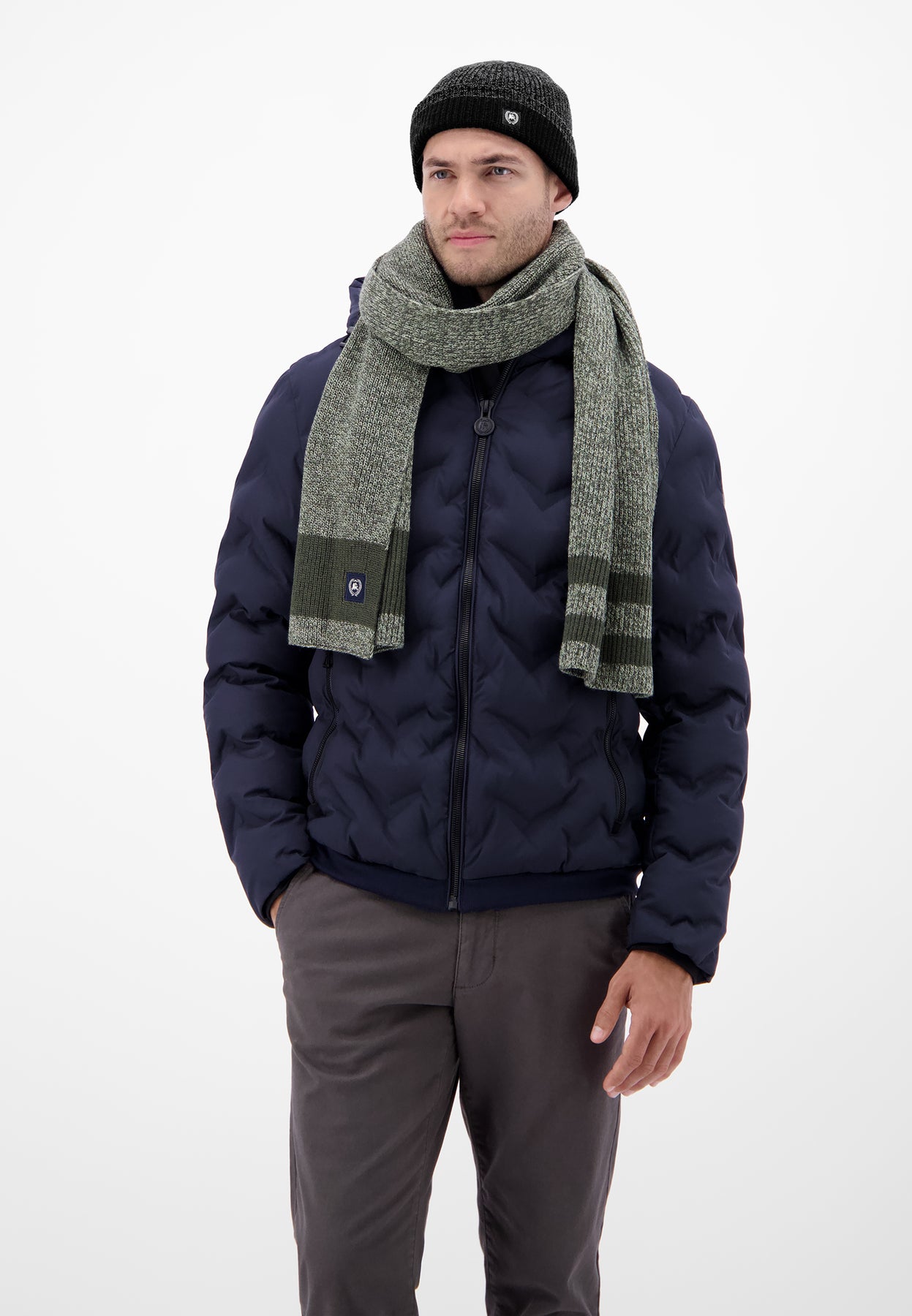 Strickmütze in Melange-Twistoptik