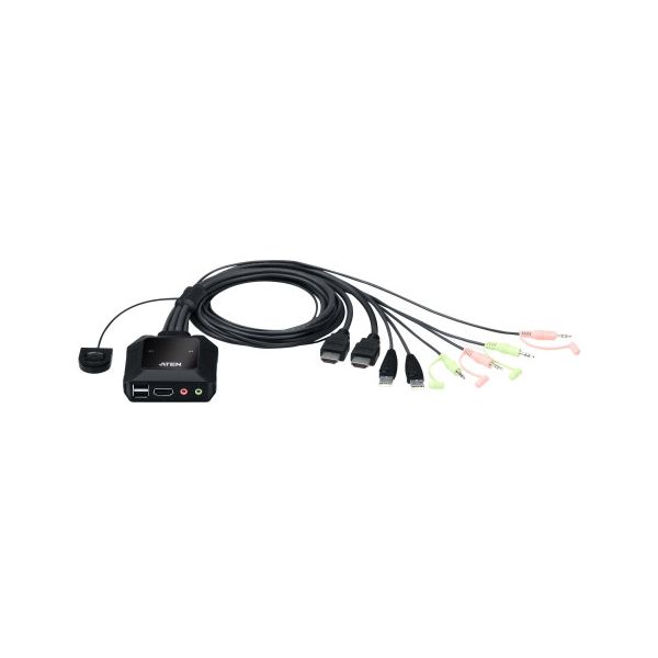Aten Switch Kvm de Cabo 4k Hdmi de 2 Portas Usb CS22H-AT