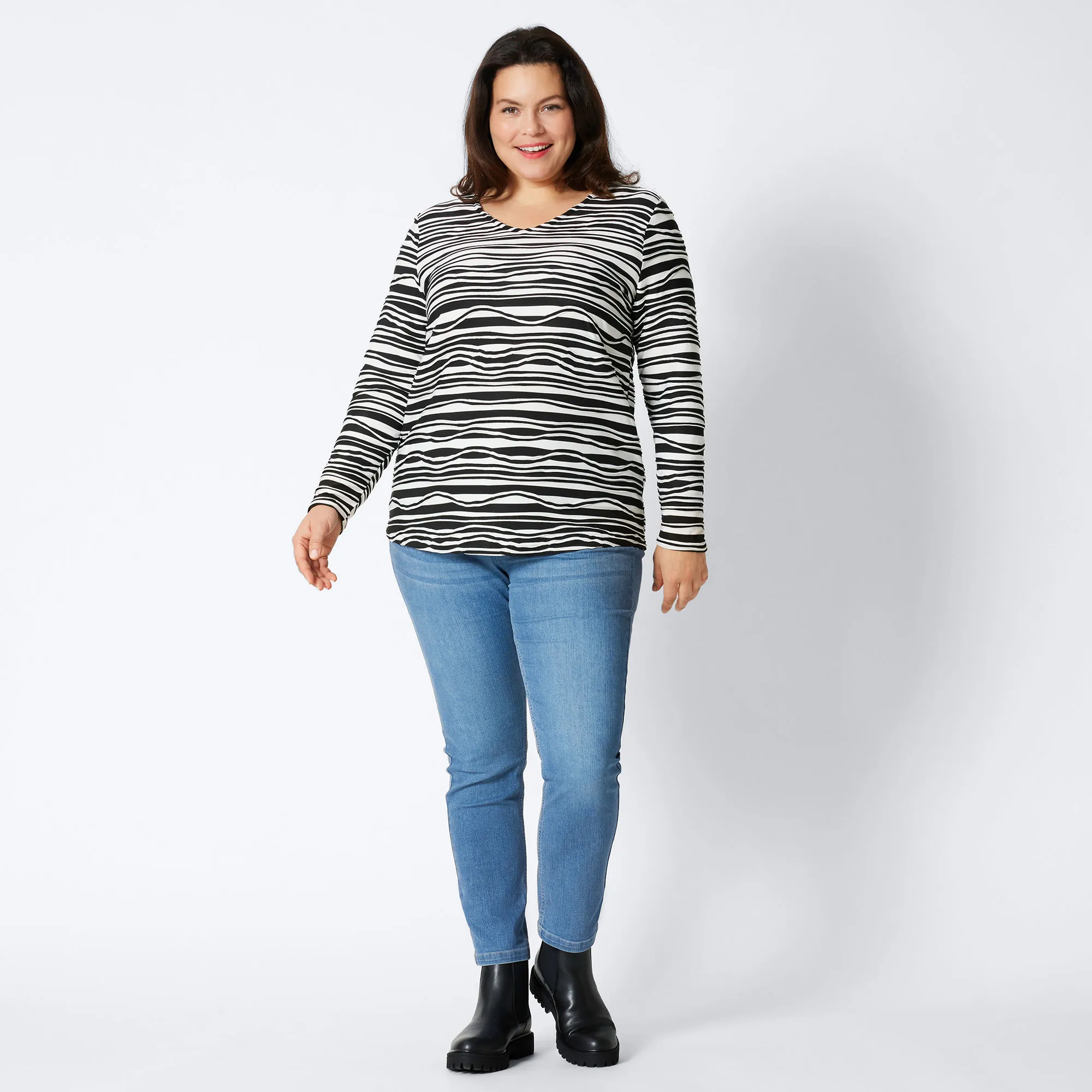 Damen-Jeans mit Wasch-Effekten, große Größen