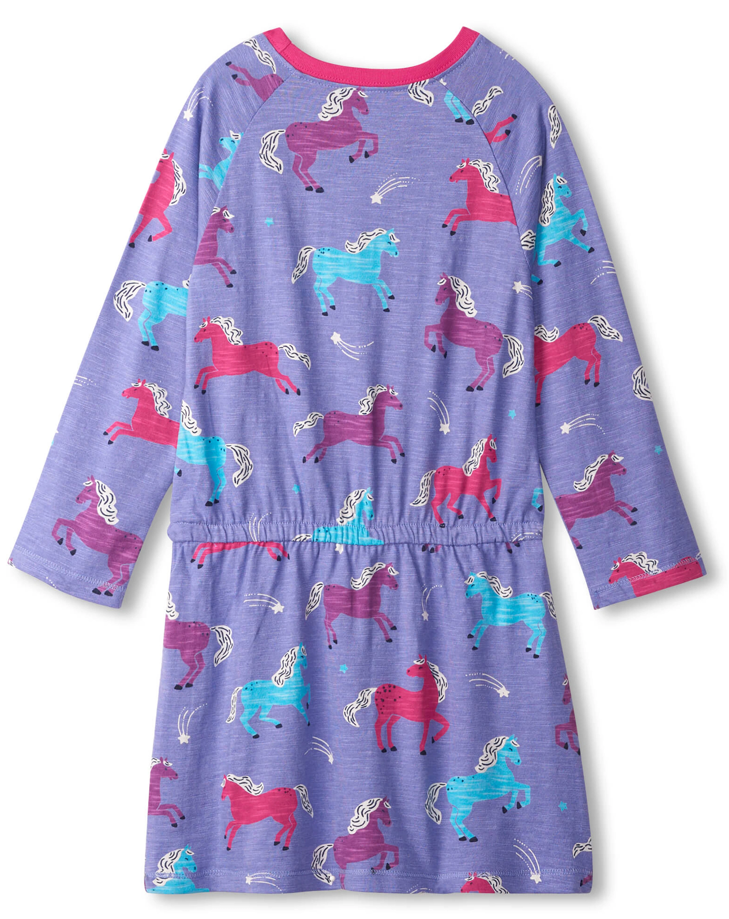 Langarm-Kleid SUPERSTAR HORSES in purple