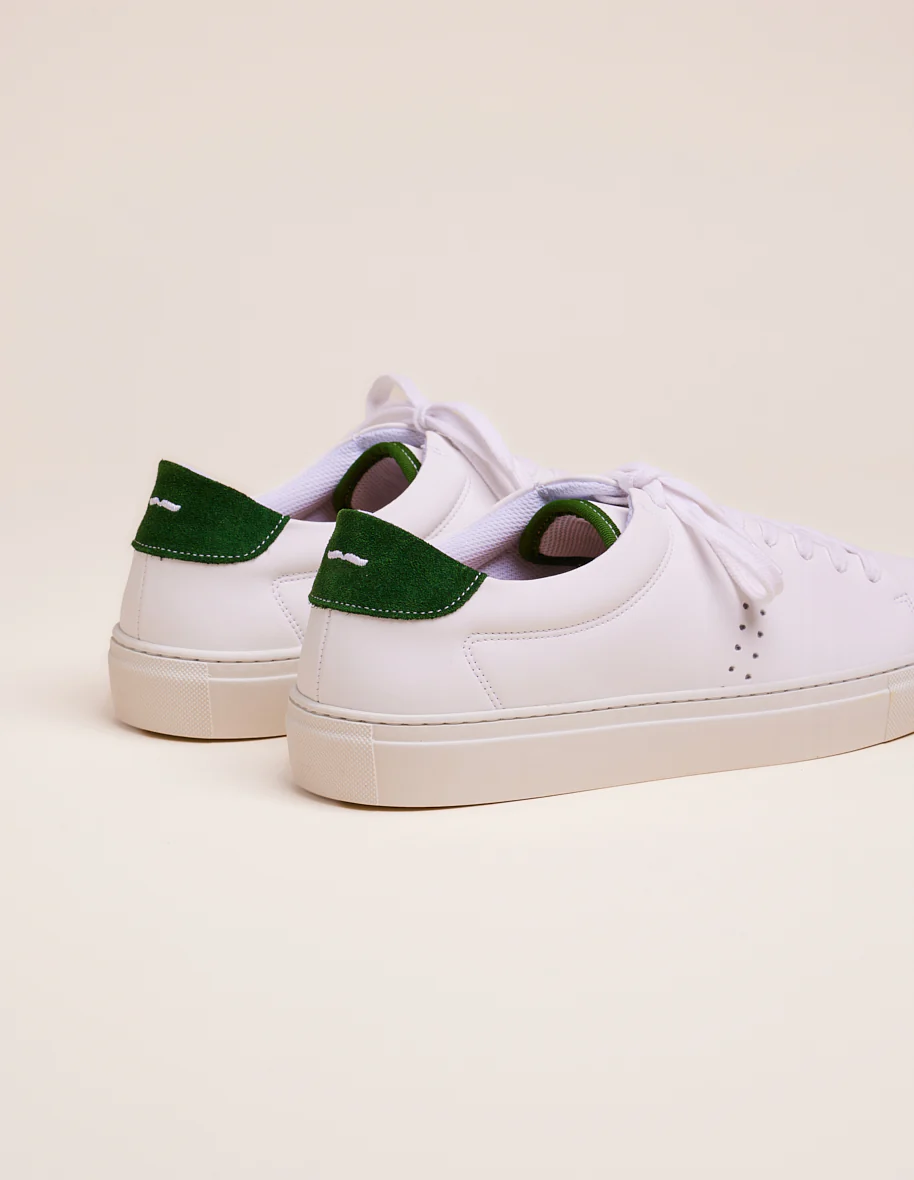 Baskets basses Gabin - Blanc vert