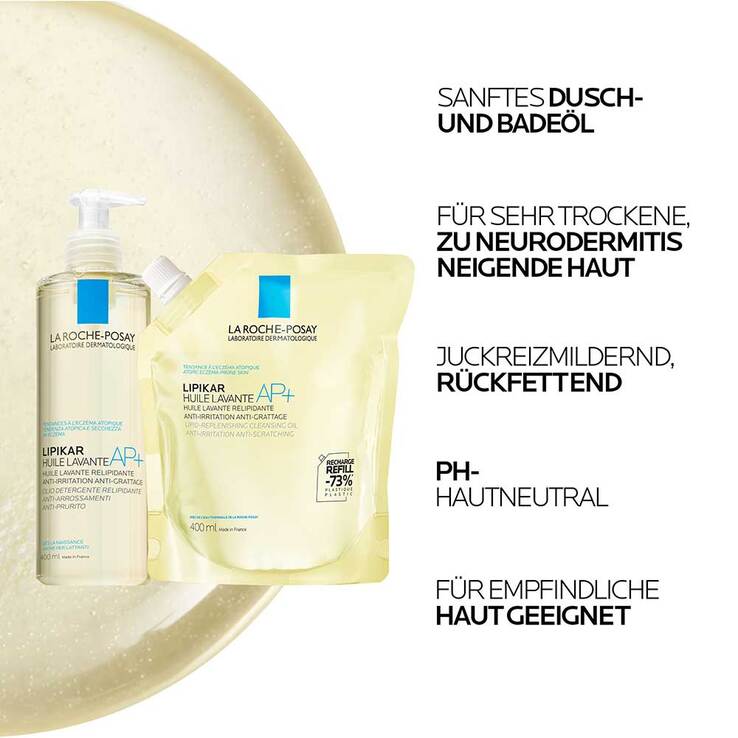 La Roche-Posay Lipikar Dusch- und Badeöl AP + , 400 ml