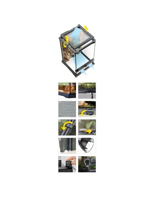 Exo Terra Nano Wide Terrarium - Terraria - 20x20x20 cm