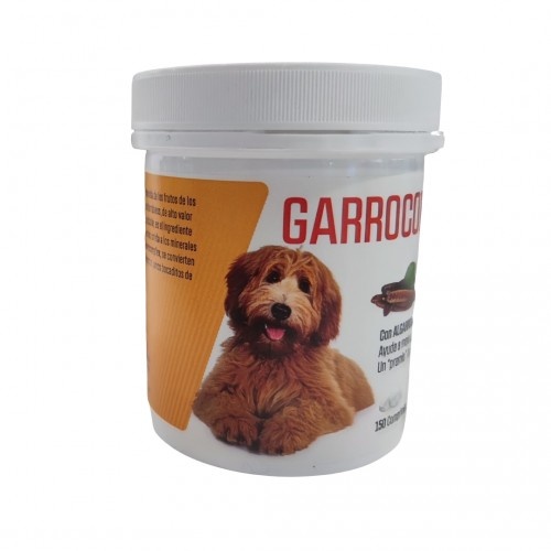 Comprimidos de alfarroba para animais de estimação da Pino Garrocomplex Laboratories.