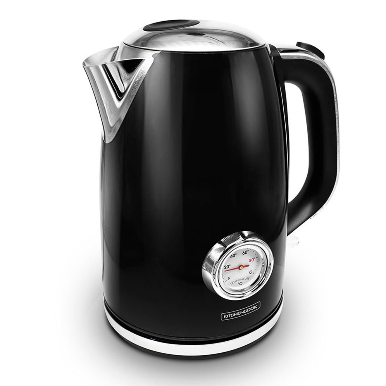 Kitchencook Bouilloire Style rétro noire - 61.2x23.2x53.6 cm