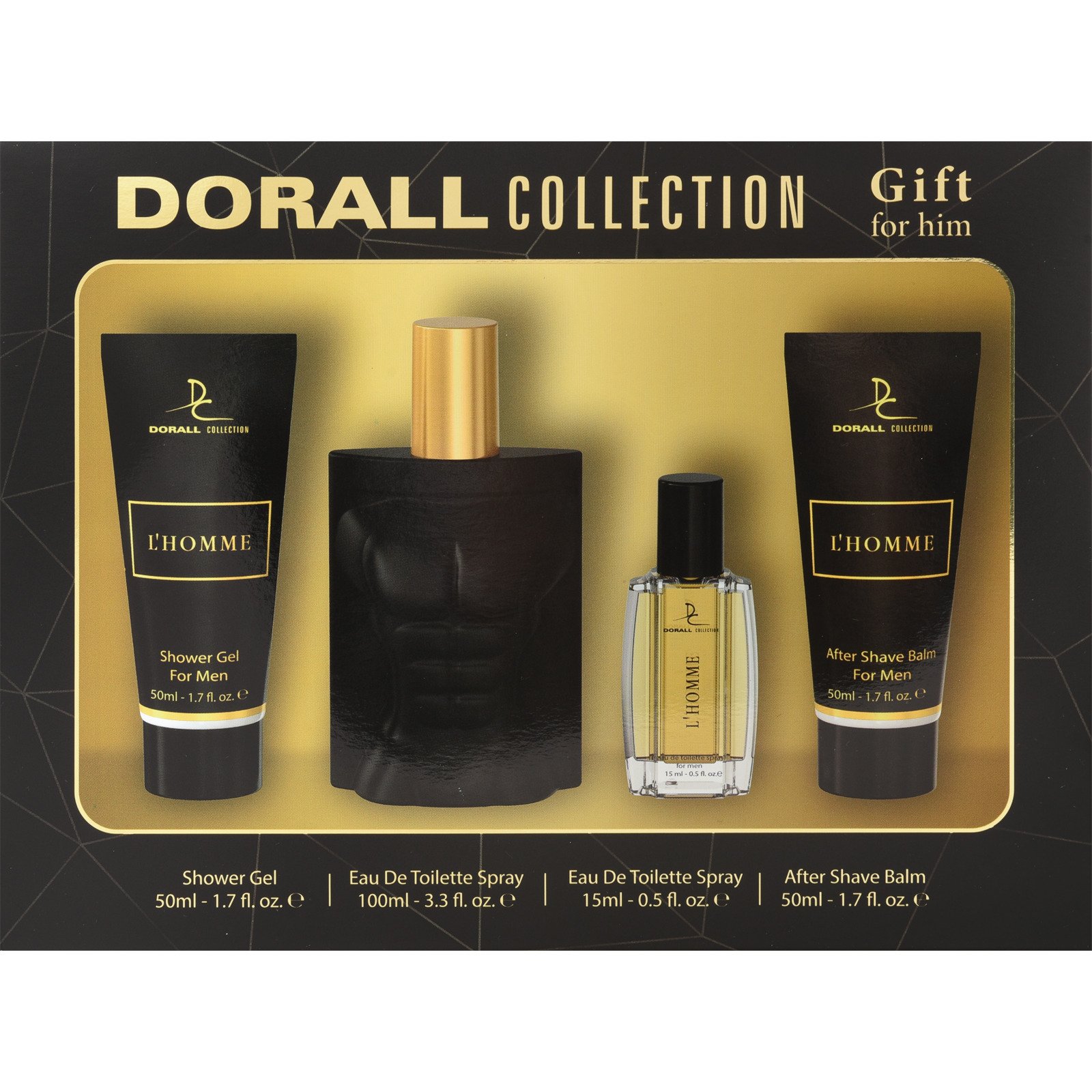 Dorall Collection L'Homme Noir Duftset, 4-teilig