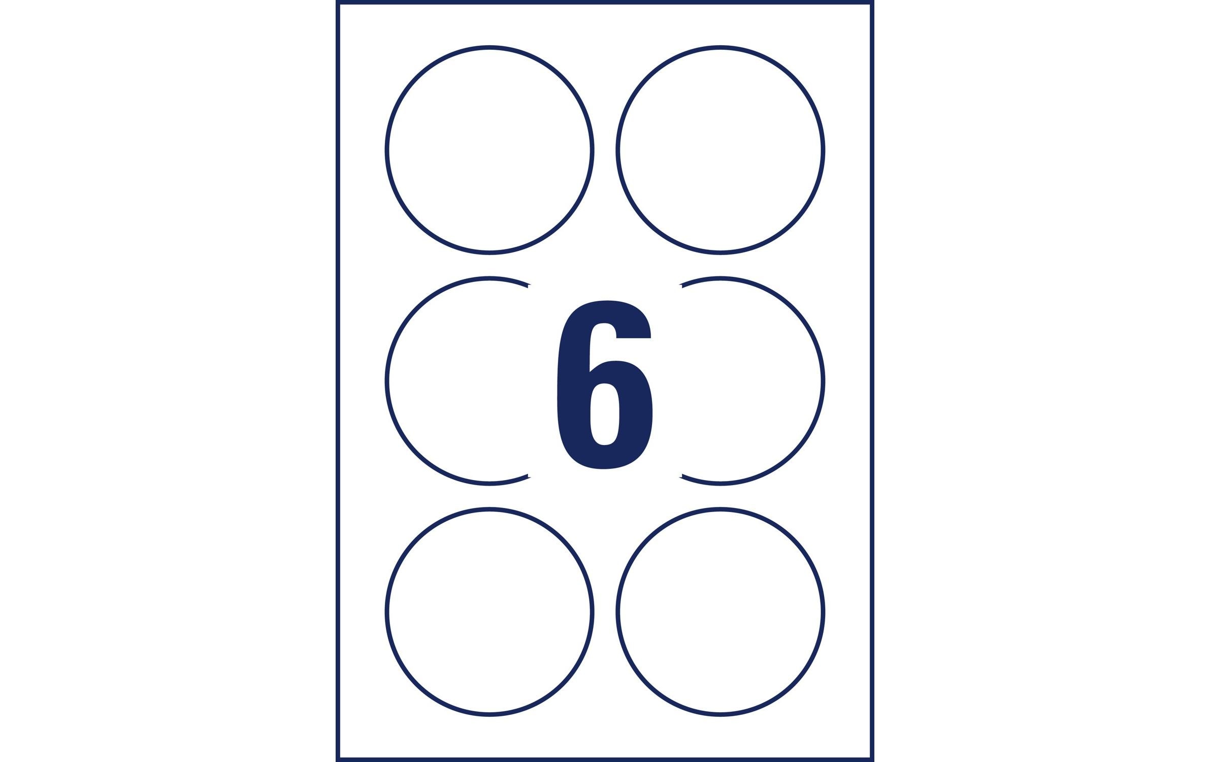 Runde Etiketten Ø 80 mm, 25 BlattTransparente Etiketten