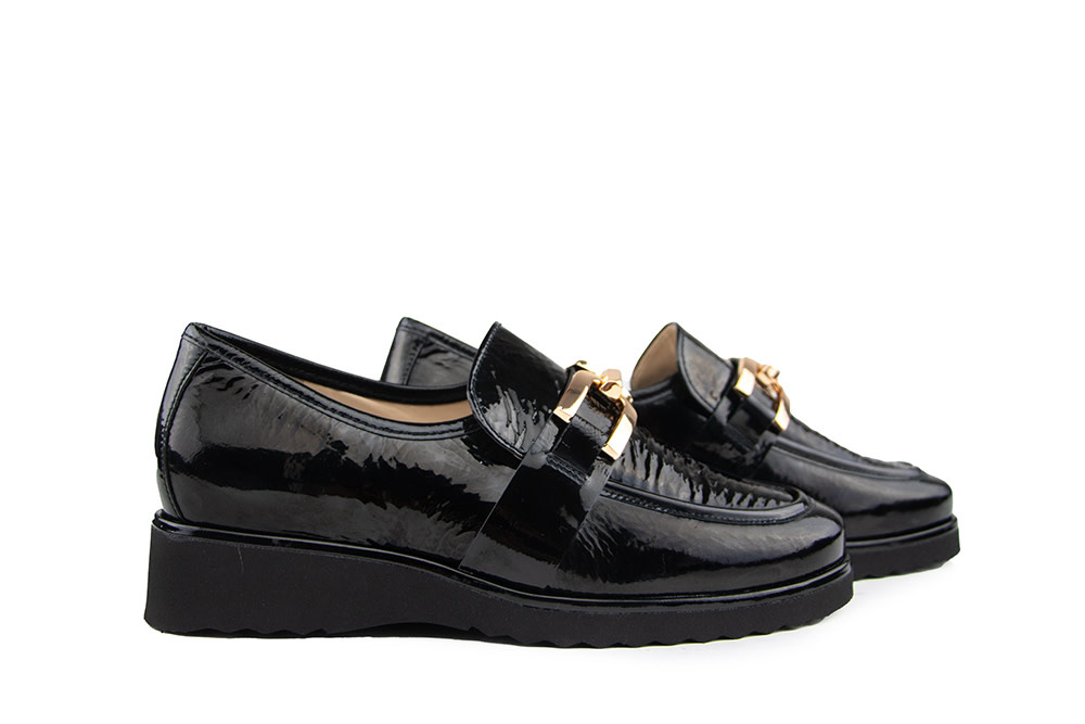 Hassia Loafer Sevilla Schwarz Wetlack