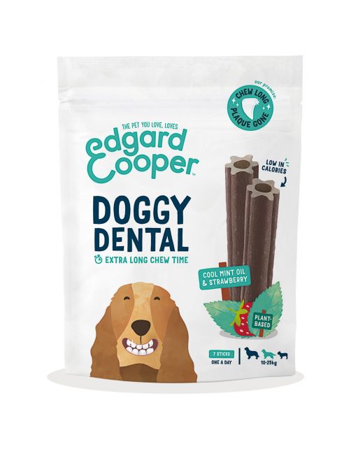Edgard&Cooper Doggy Dental Aardbei&Munt - Hondensnacks
