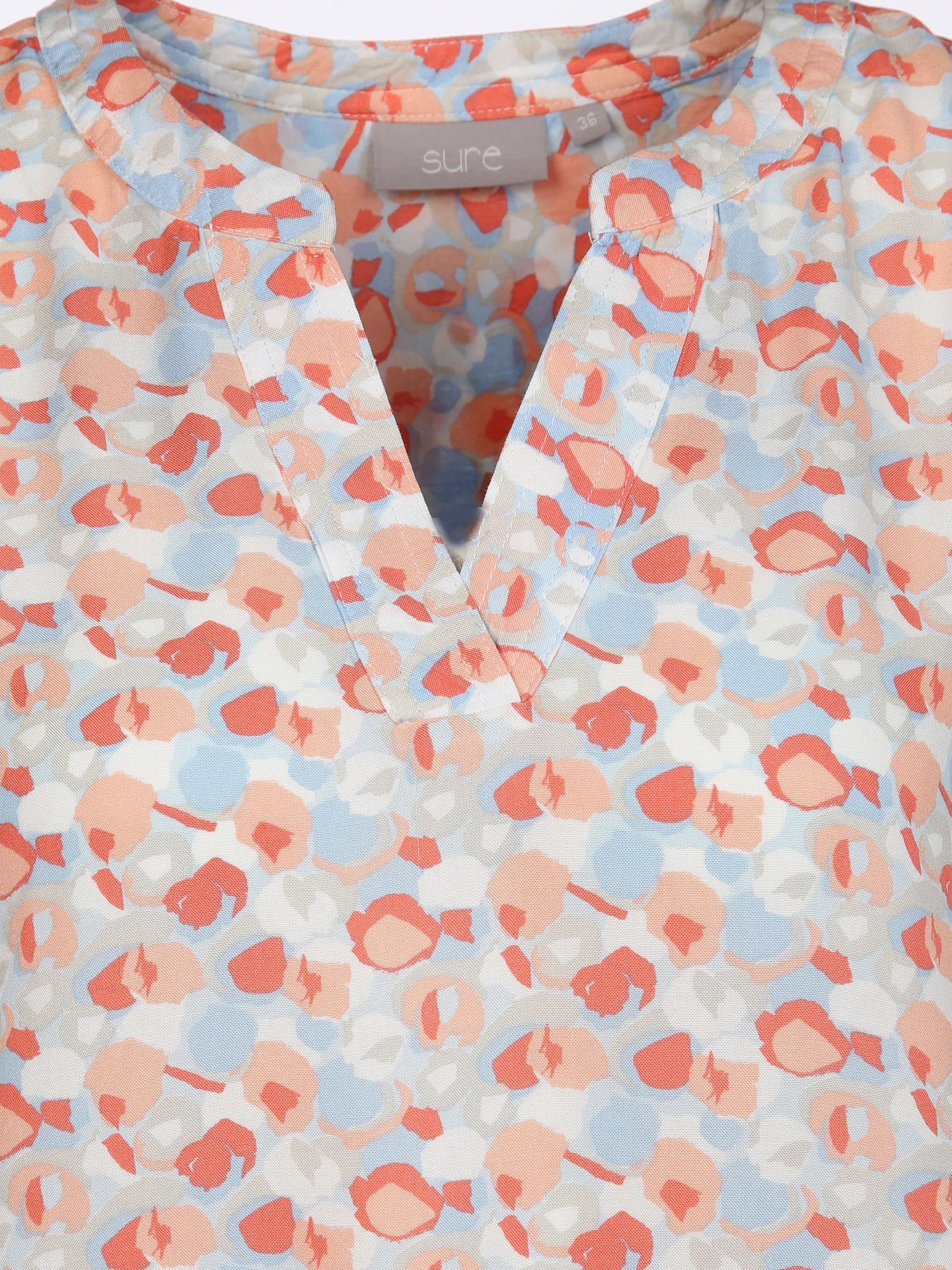 Damen Schlupfbluse mit Alloverprint