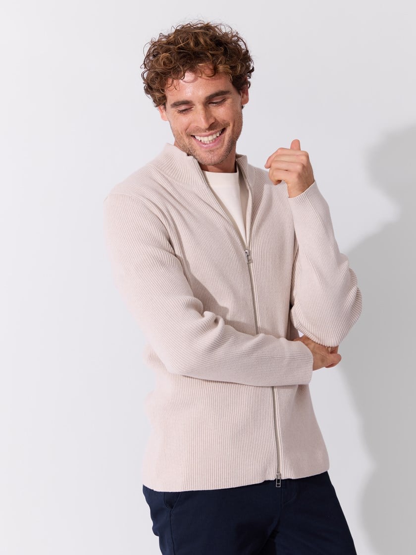 Bruno zip cardigan Nimbus Cloud