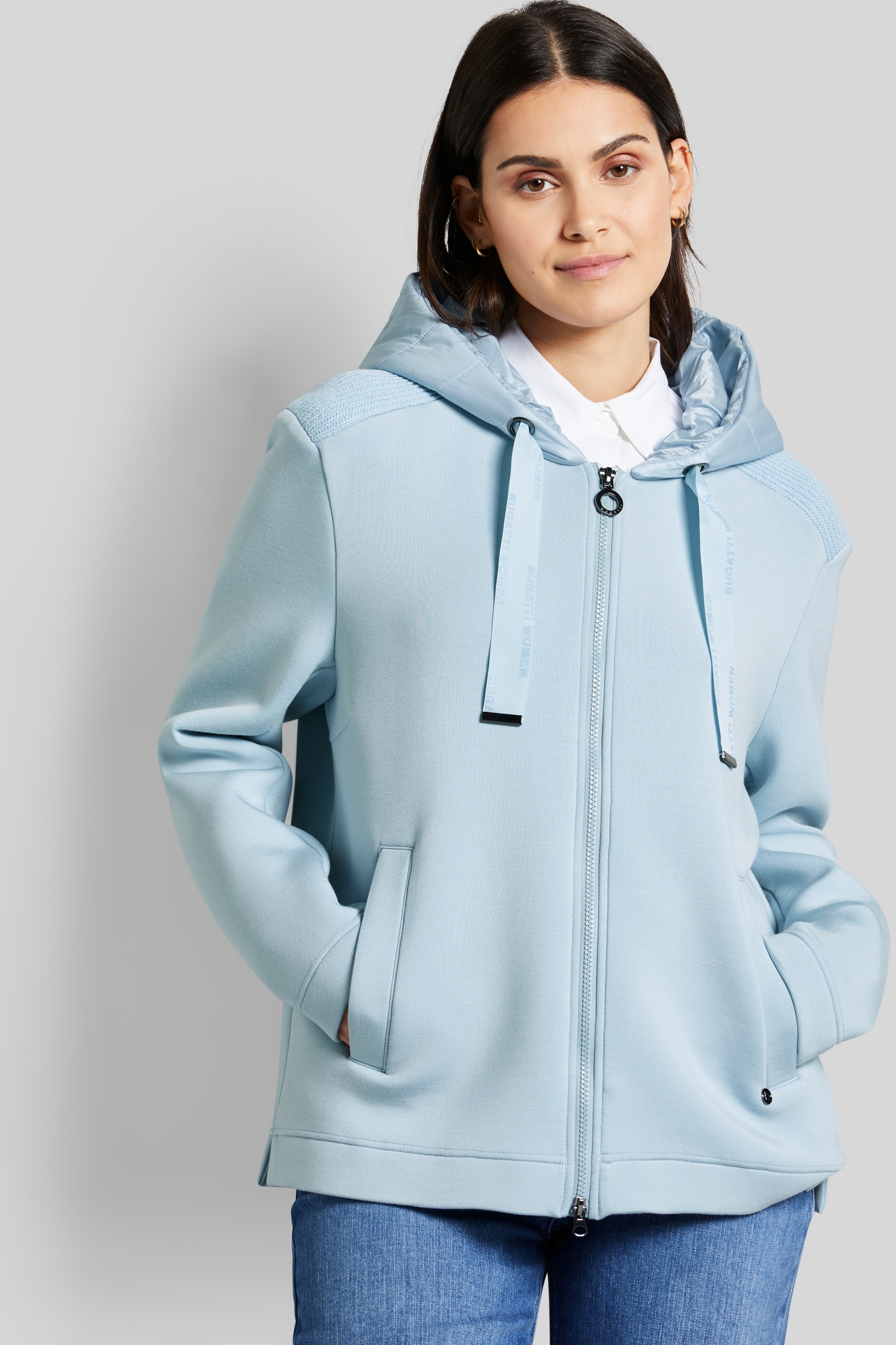 bugatti Blouson mit Kapuze mit Nylonkapuze