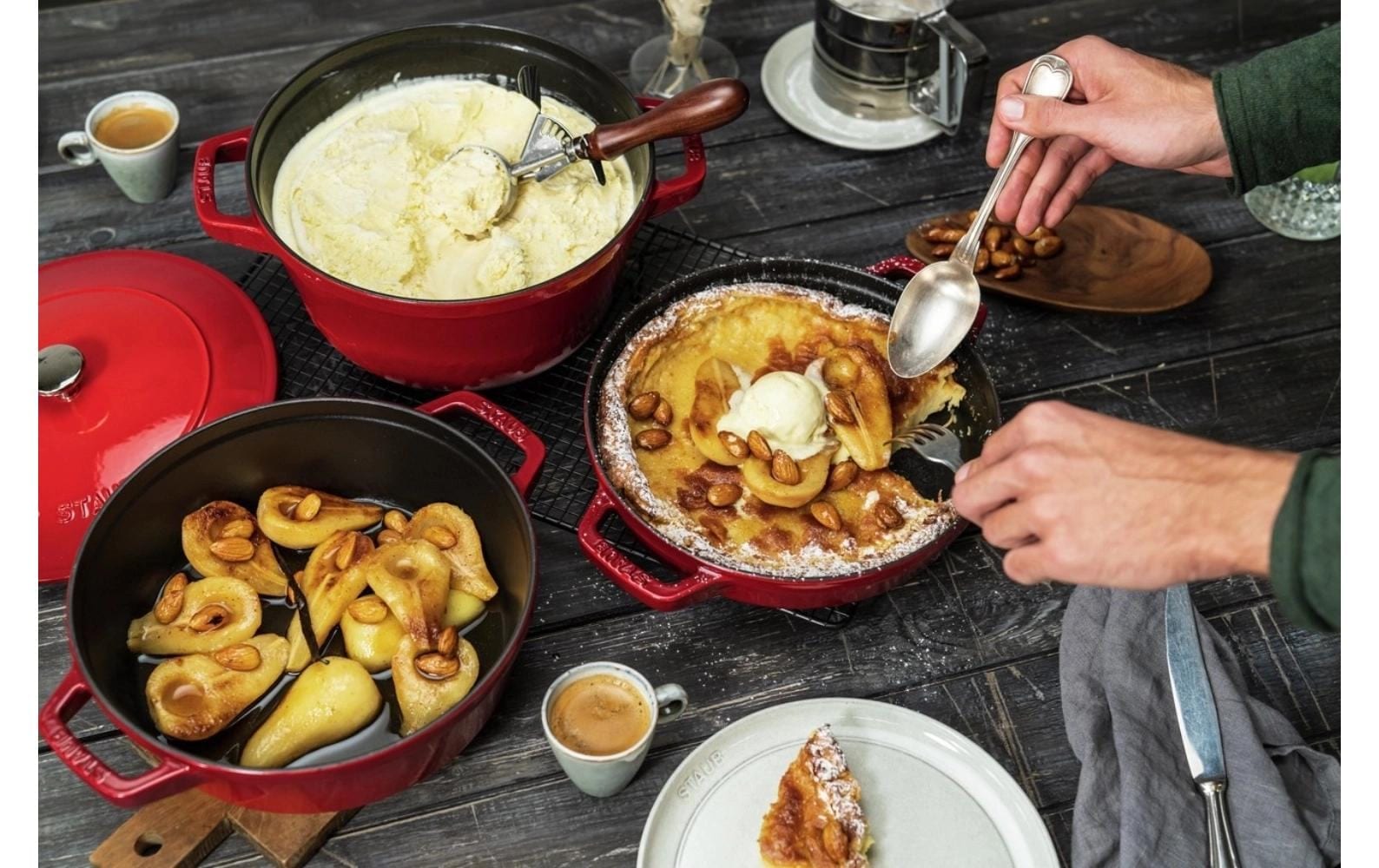 STAUB Bräter »Cocotte 3-teilig, 24 cm, 6,1 l« Set,