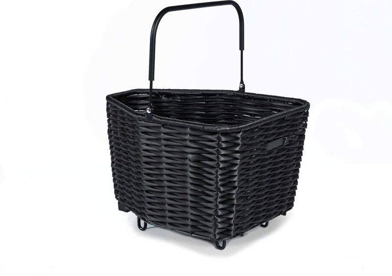 Cortina - Mand Family Sevilla AVS - Fietsmand - Imitatie Wicker - Zwart