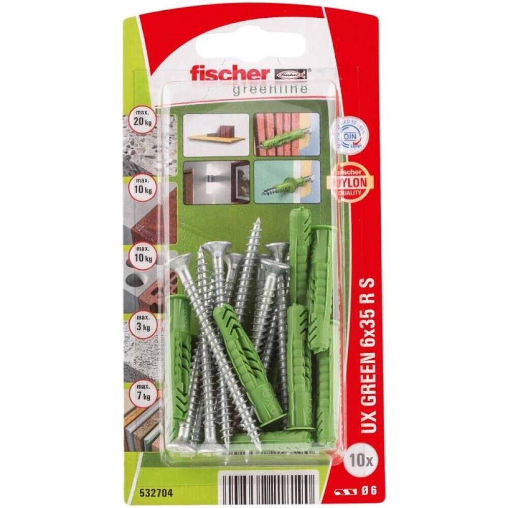 UNIVERSALPLUGG FISCHER UX 6X35 RS SKRUE 4STK