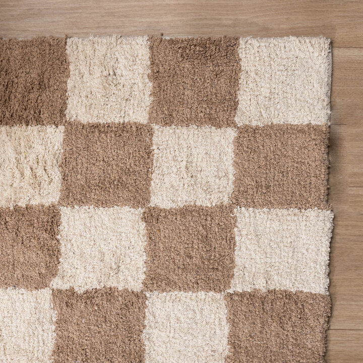 Retro vloerkleed - Gambit Beige/Wit