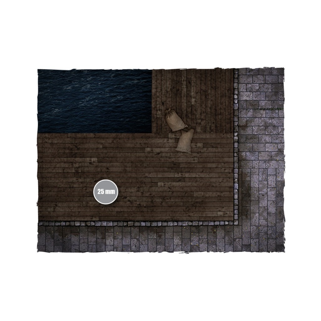 Terrain Mat Mousepad - Mythos Docks - 90x90