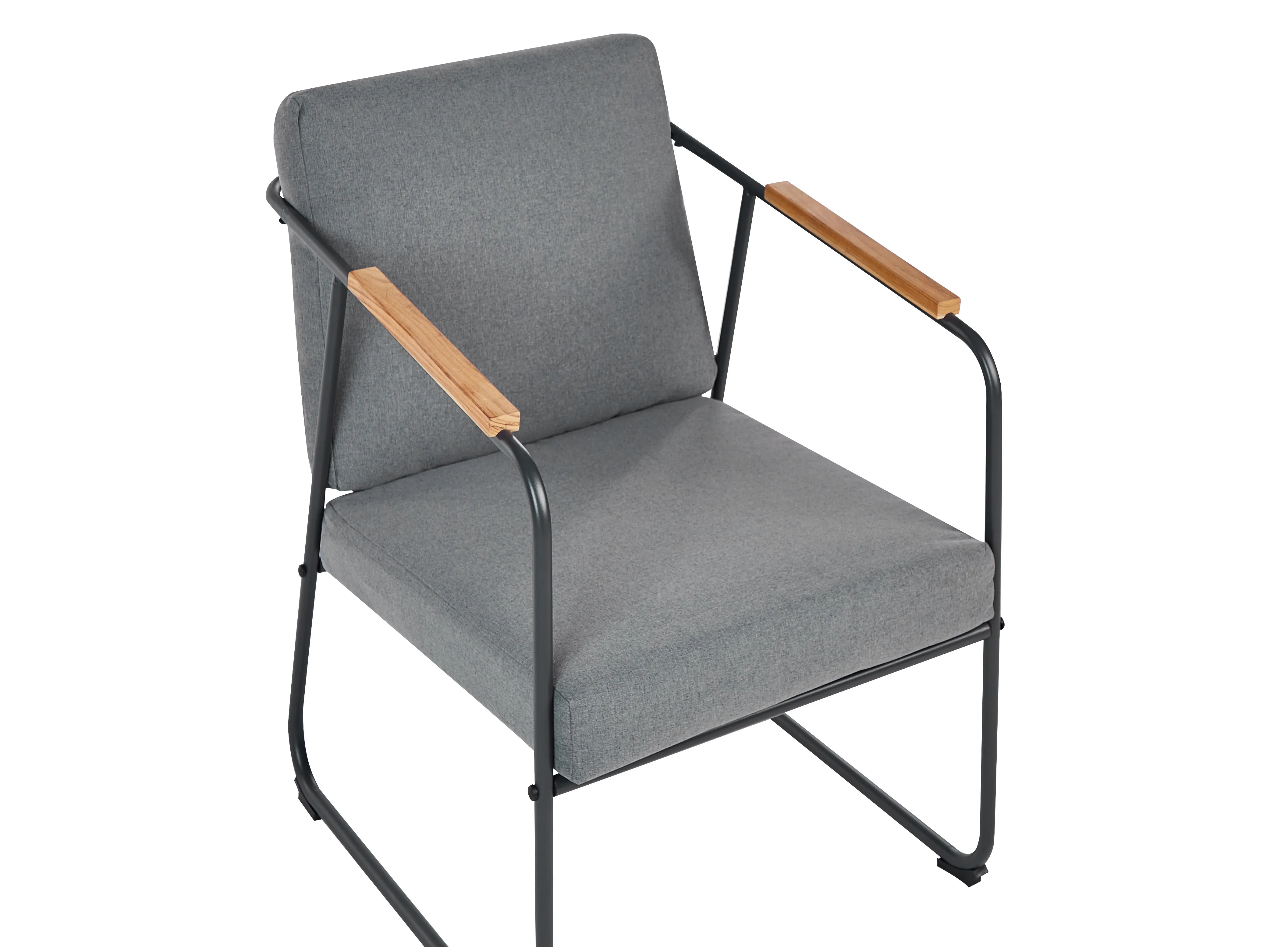 Loungeset met tafel 4-zits VEZZANA Metaal Grijs