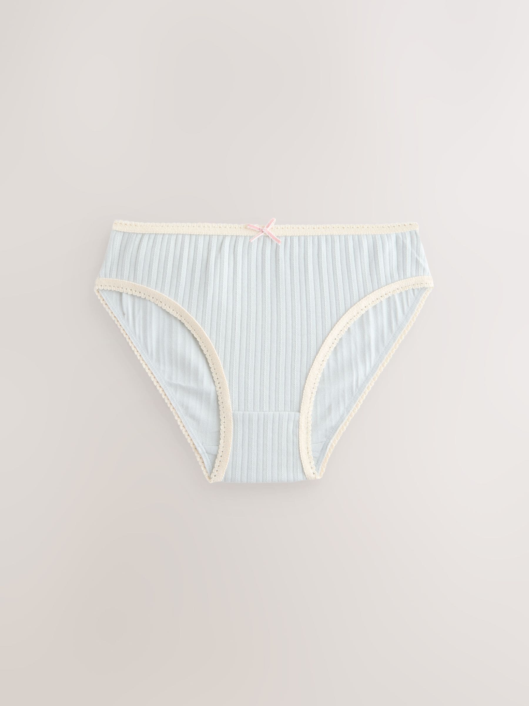 Crème gestreept - Set van 5 Bikini Onderbroeken (1.5-16jr)