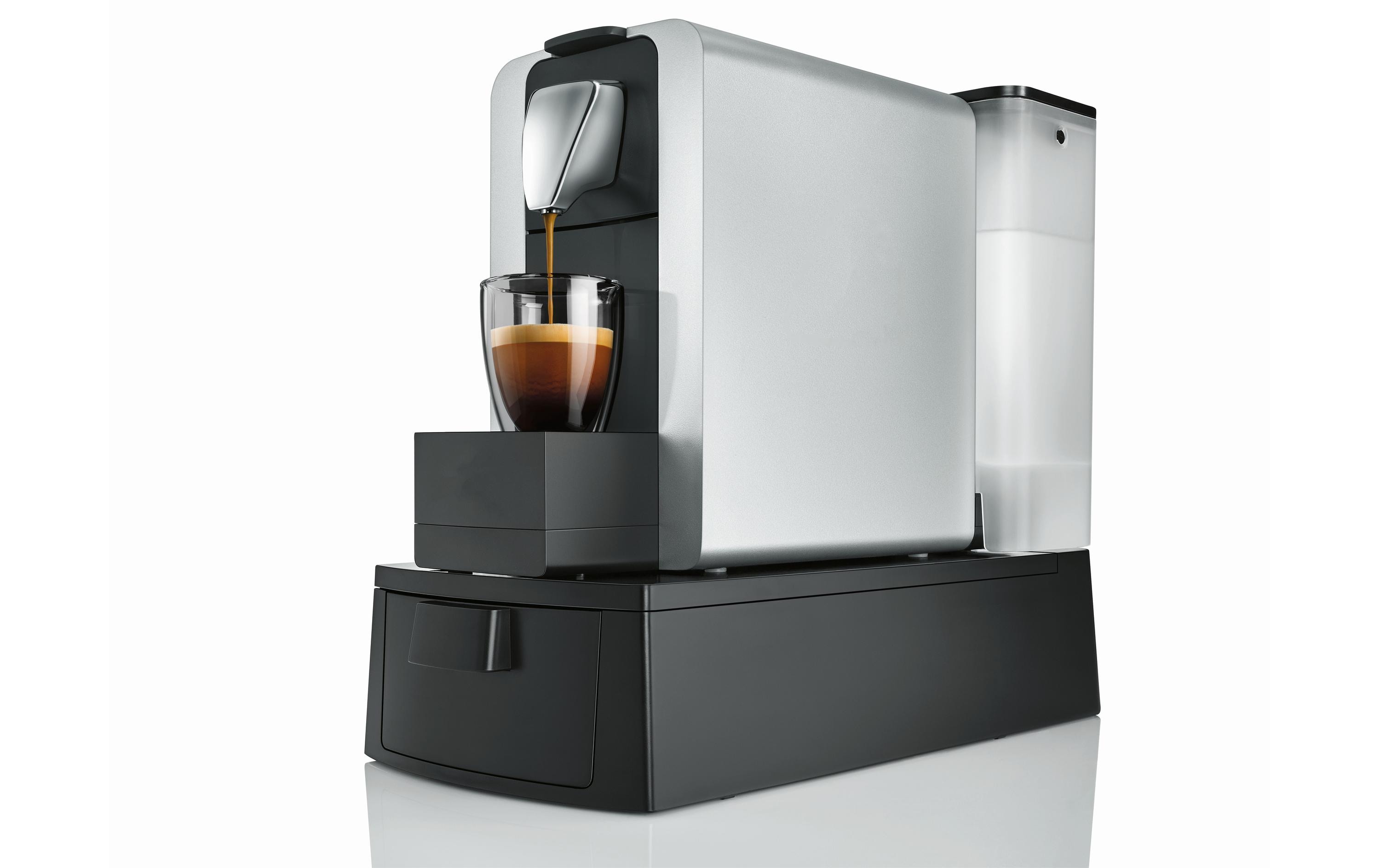 Kapselmaschine Compact Pro XL Schwarz/Silber<br>Kaffeemaschine für die Verwendung mit Kapseln des Delizio-Systems