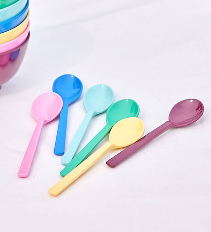 Rice Löffel - Melamin - Tee - 6er-Pack - Gelb/Pink/Grün/Blau/Lil
