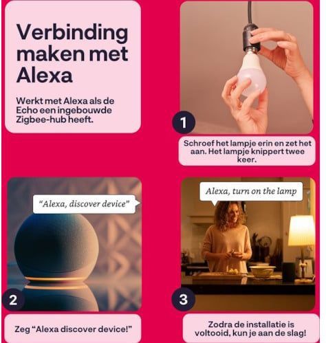 Innr - E27 - Slimme LED Lamp - Dimbaar - Warmwit Licht - Zigbee Compatibel