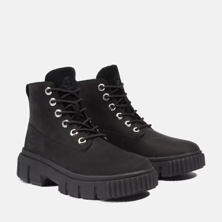 Bottine en cuir Greyfield pour femme en noir