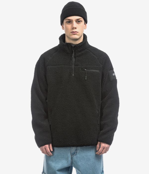 Antix Sherpa Fleece Half Zip Jacke (black)