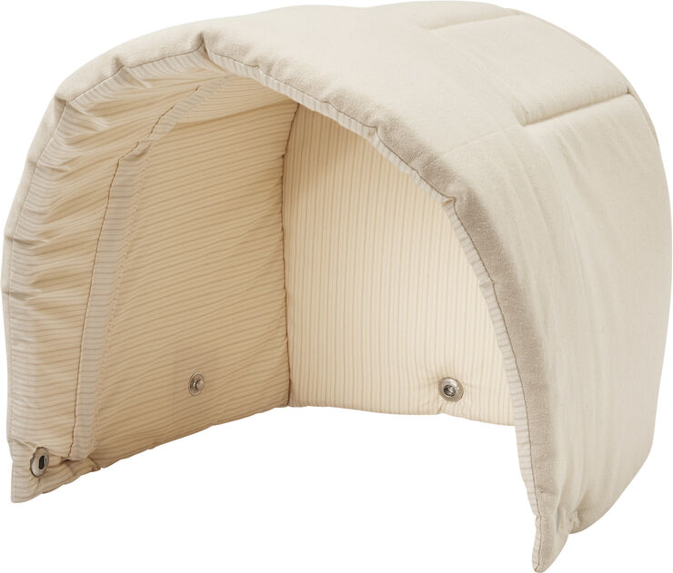 Copenhagen Colors 2 IN 1 HOOD FOR LIFT AND PRAM PILLOW Cream solid w. cream stripe