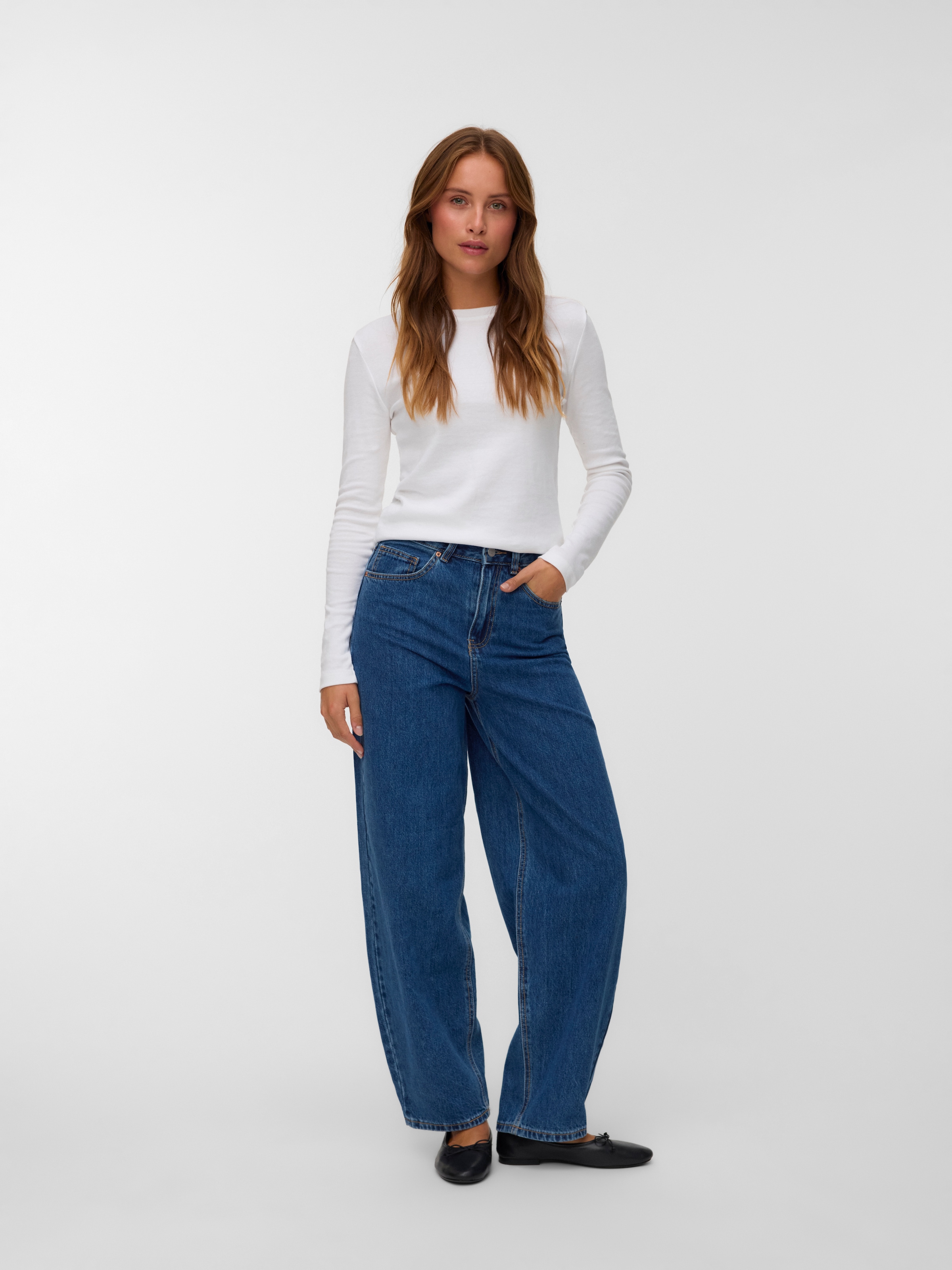 Vero Moda Mom-Jeans »VMBILLIE HR BARREL ANK JEANS LI3142 NOOS«