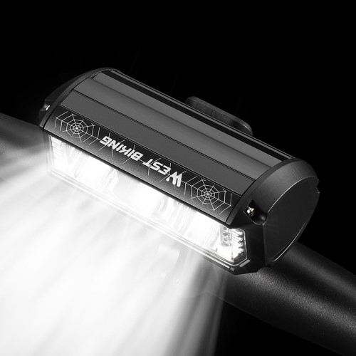 4000mAh Wiederaufladbares Aluminium USB Fahrrad Licht Velo LED Warnlicht IPX4 (1750 Lumen) - Schwarz