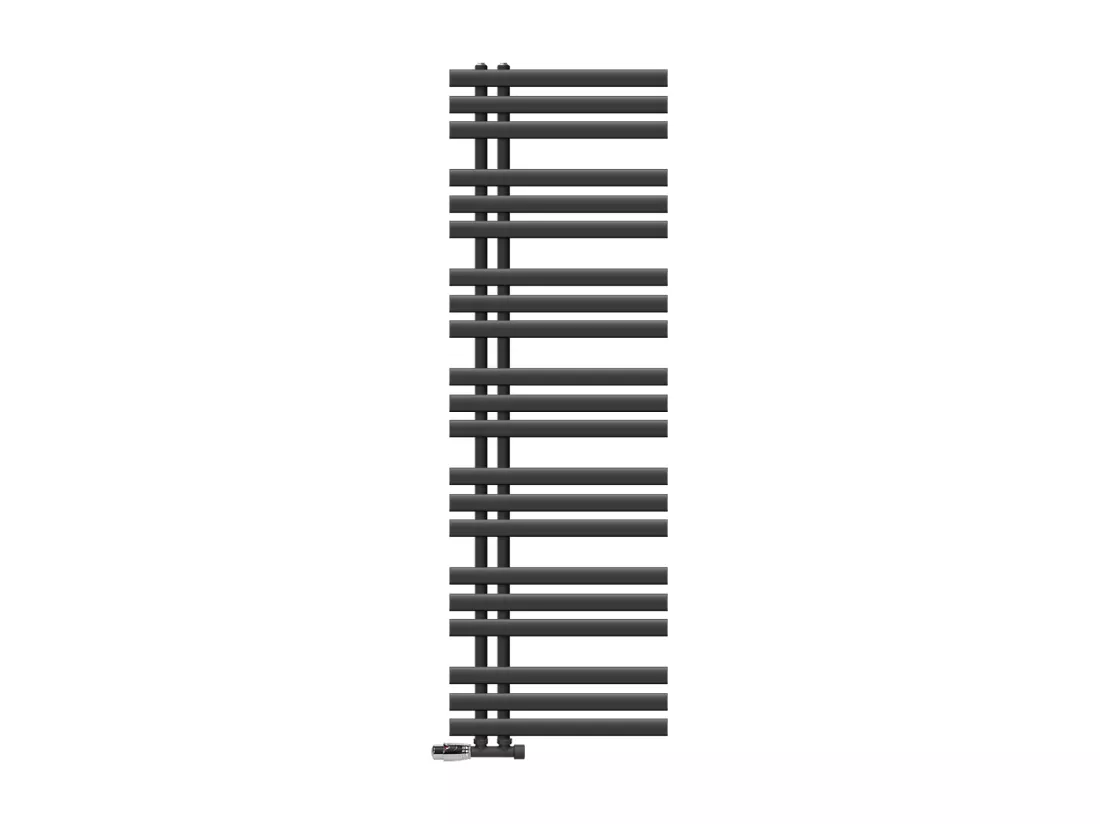 Radiateur de Salle de Bain Iron EM 500x1600 mm Anthracite Raccord Central au Bas