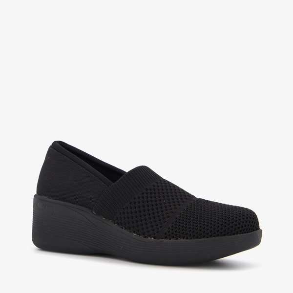 Skechers Pier Lite dames instappers zwart