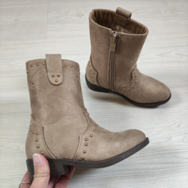 Studded cowboy boots - Taupe