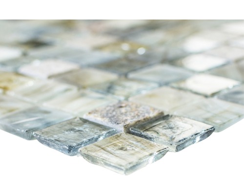 Glasmozaïek XCR 2505 30,2x30,2 cm grijs
