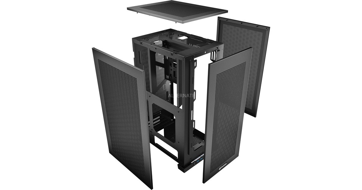SharkoonRebel C20 ITX mini tower behuizing  (Zwart | 2x USB-A | 1x USB-C)