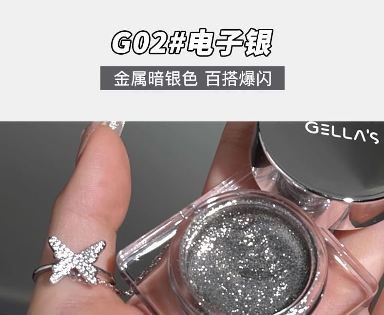 GELLA'S - Glitter Gel Oogschaduw - 4 Kleuren