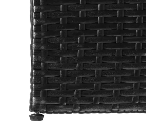 Boîte de rangement de jardin noir 150x100x100 cm résine tressée