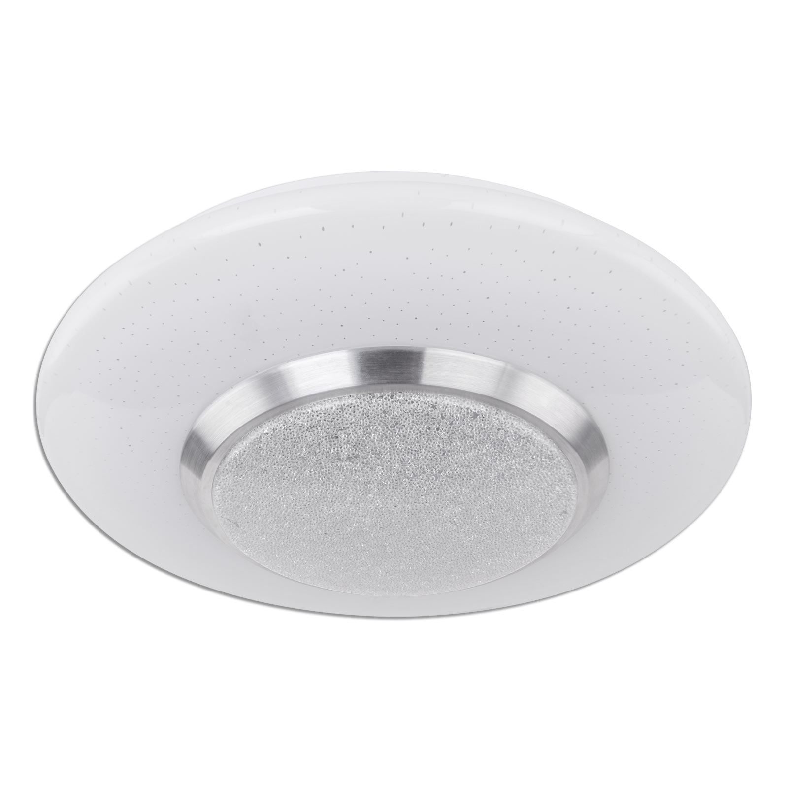 LED-Deckenlampe - weiß - Nickel matt - Ø 34 cm
