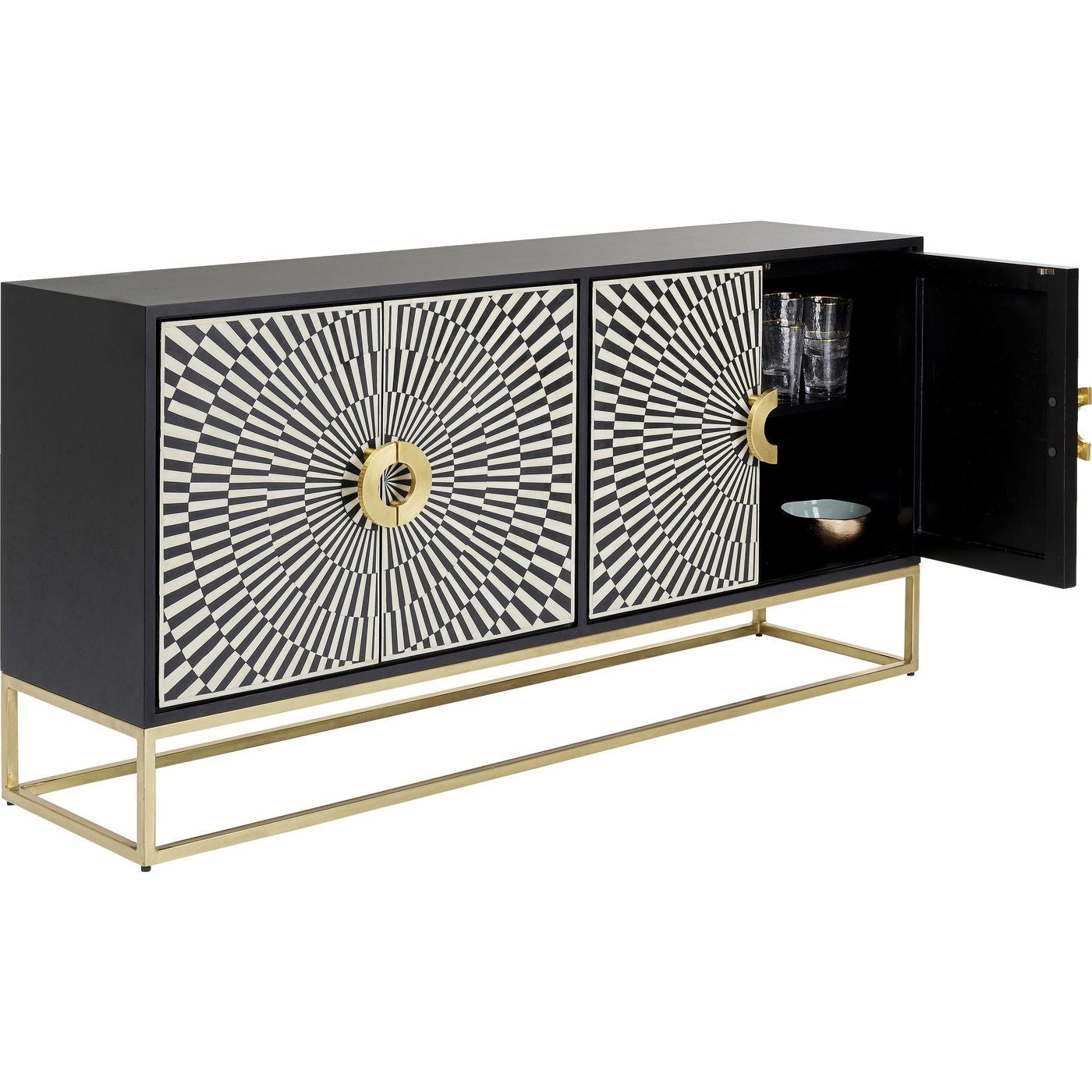 Kare Design Electro Dressoir - Zwart Mangohout