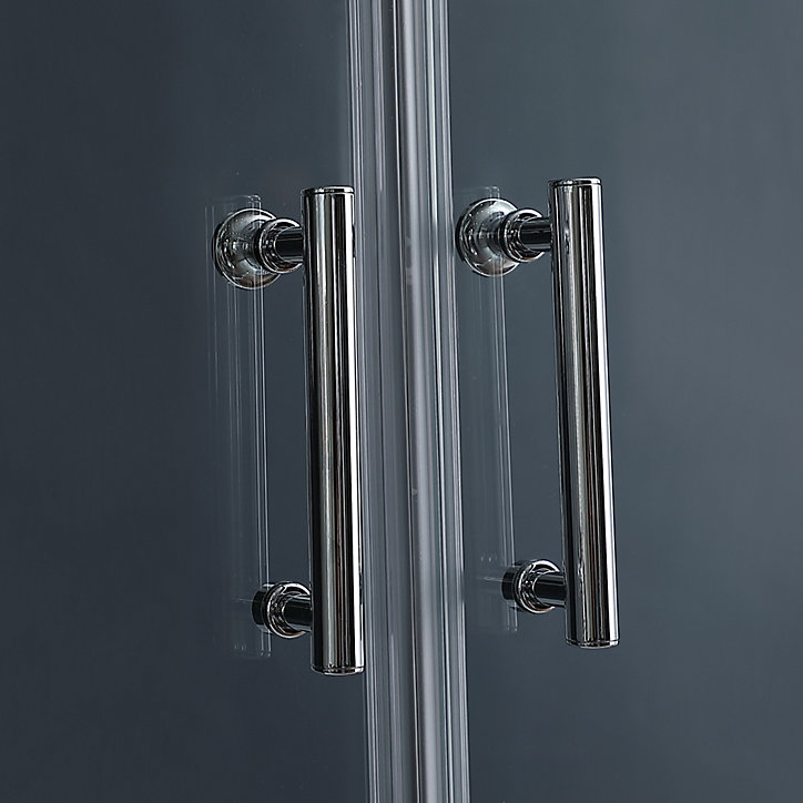 Cabine de douche hydromassante circulaire chromé GoodHome Onega 90 x 90 cm