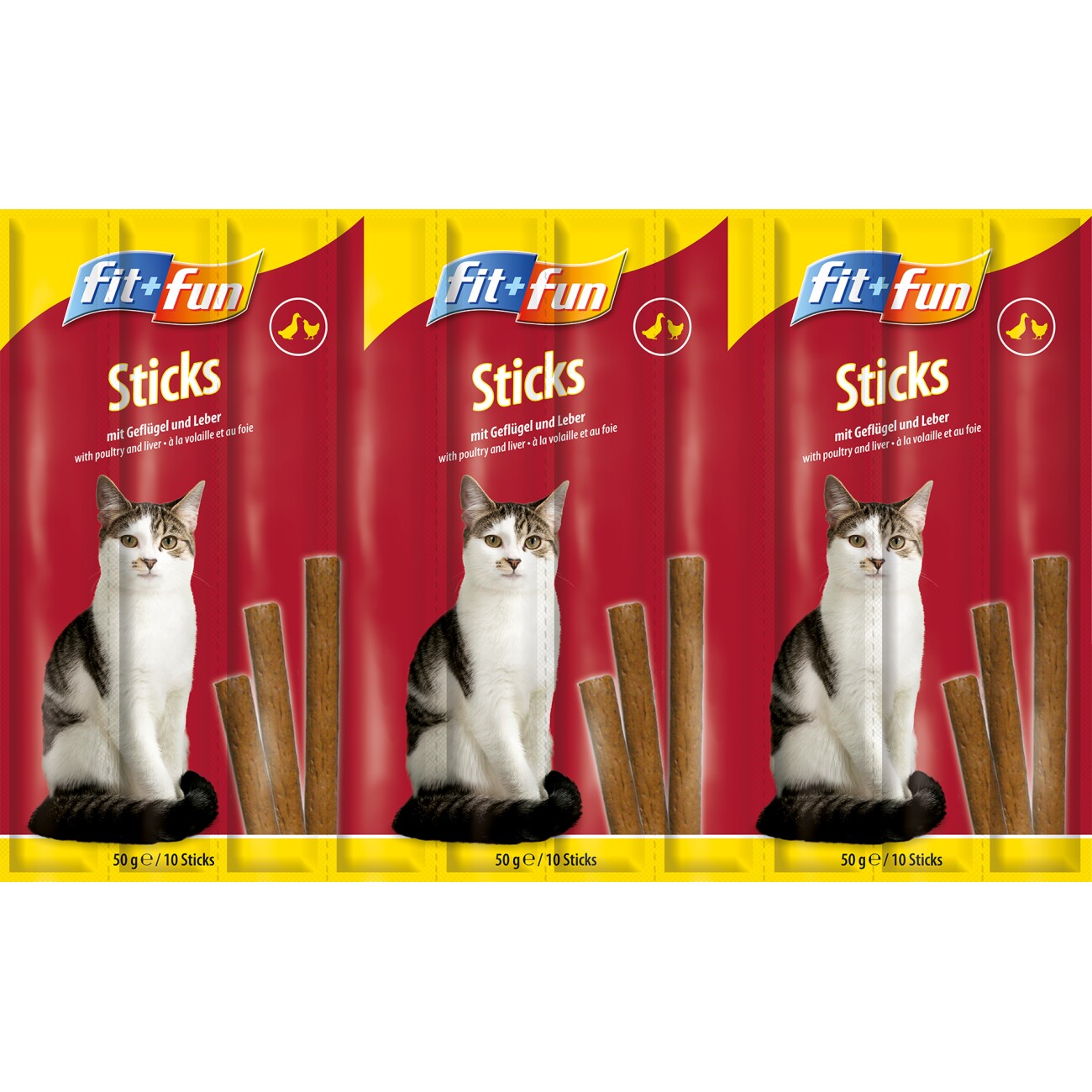 FIT+FUN Sticks 25x10 Stück Geflügel und Leber