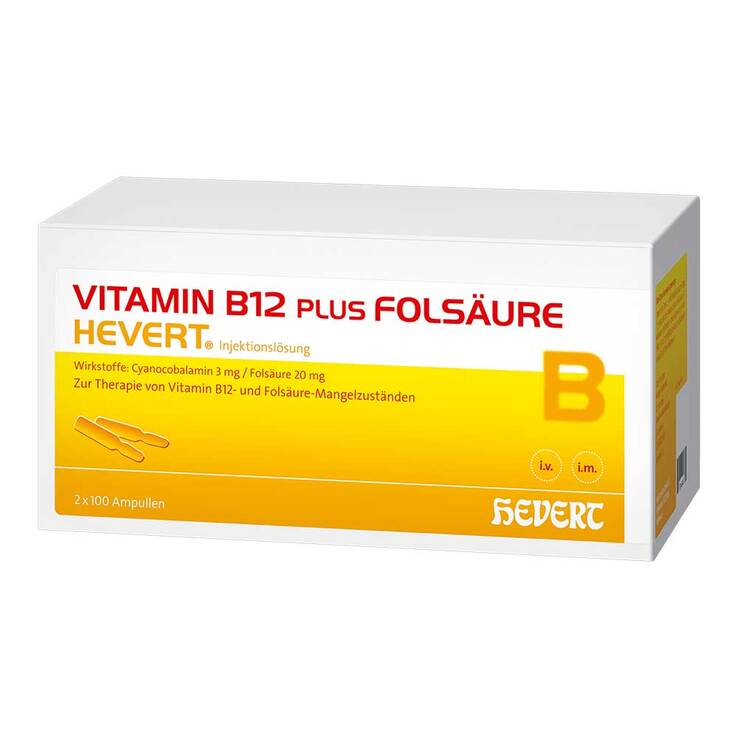 Vitamin B12 plus Folsäure Hevert , 2X100X2 ml