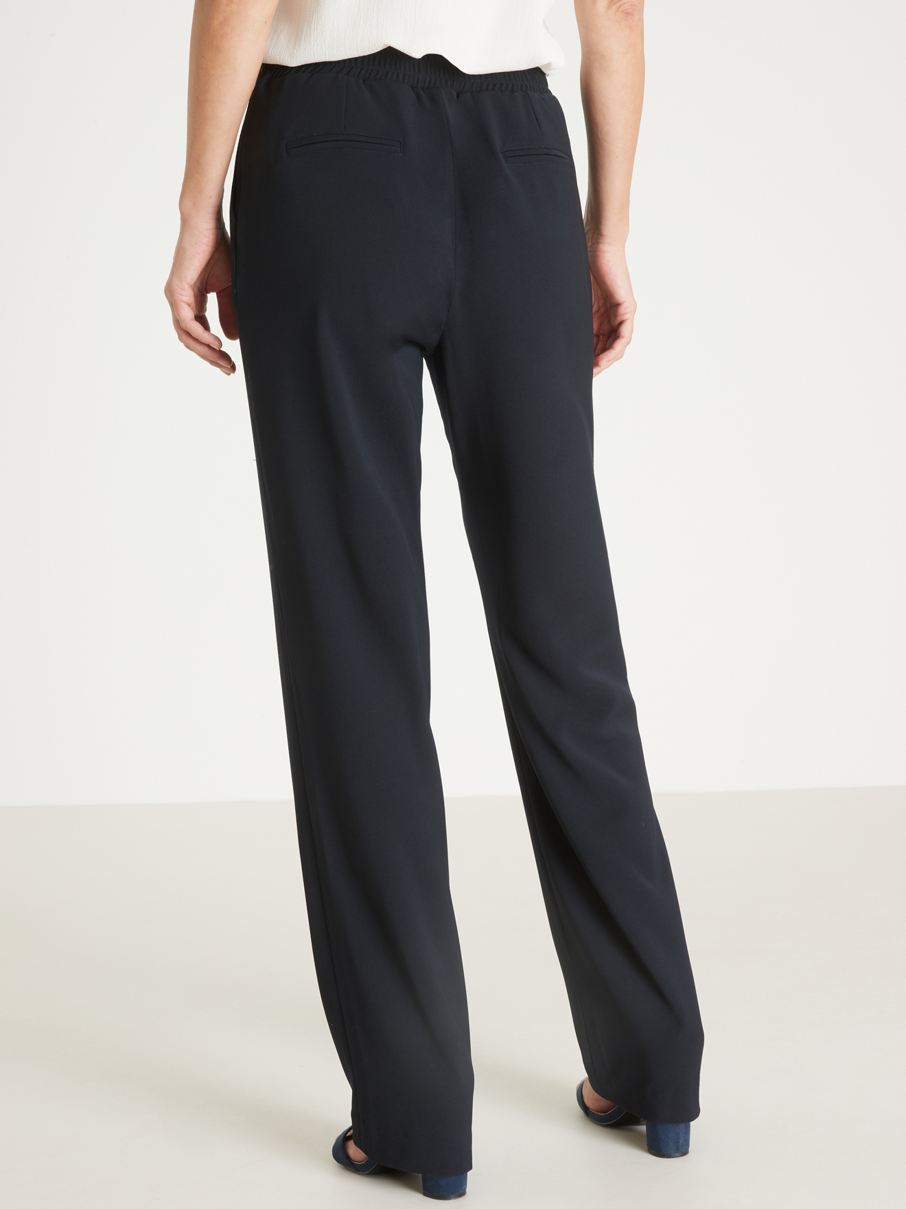 Pantalon droit chic élastiqué