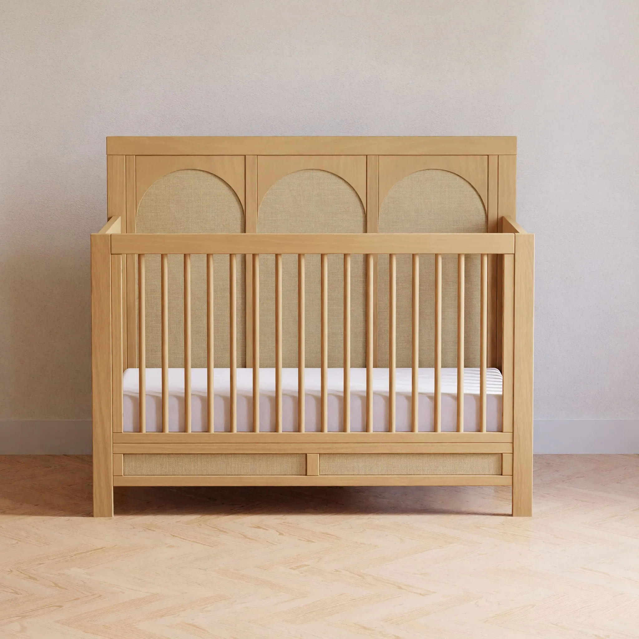 DaVinci Couchette Convertible 4-en-1 Eloise - Miel et Tissu Eco-Weave